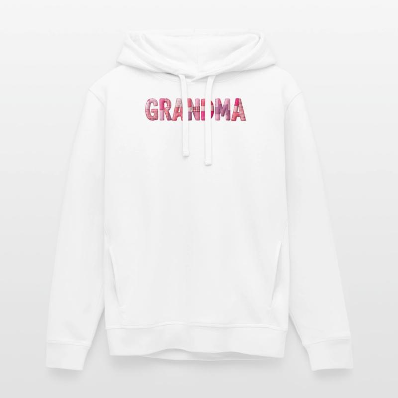 Großmutter Pink Plaid Buchstaben Patchwork Stanley/Stella Unisex Hoodie SOUNDER