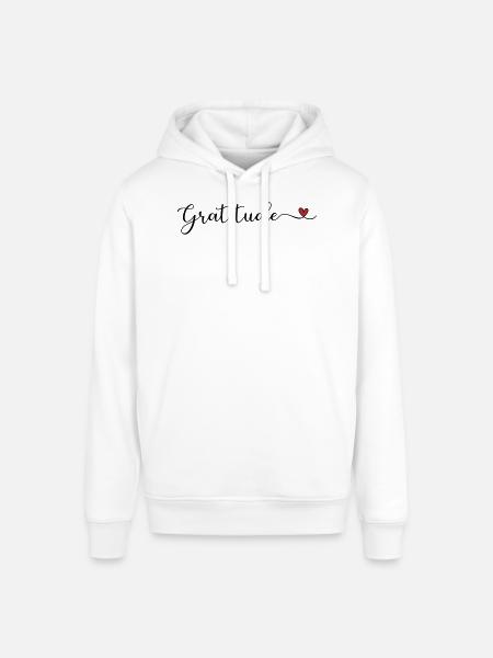 Dankbarkeit niedliches Design mit Herz - Stanley/Stella Unisex Hoodie SOUNDER - Weiß