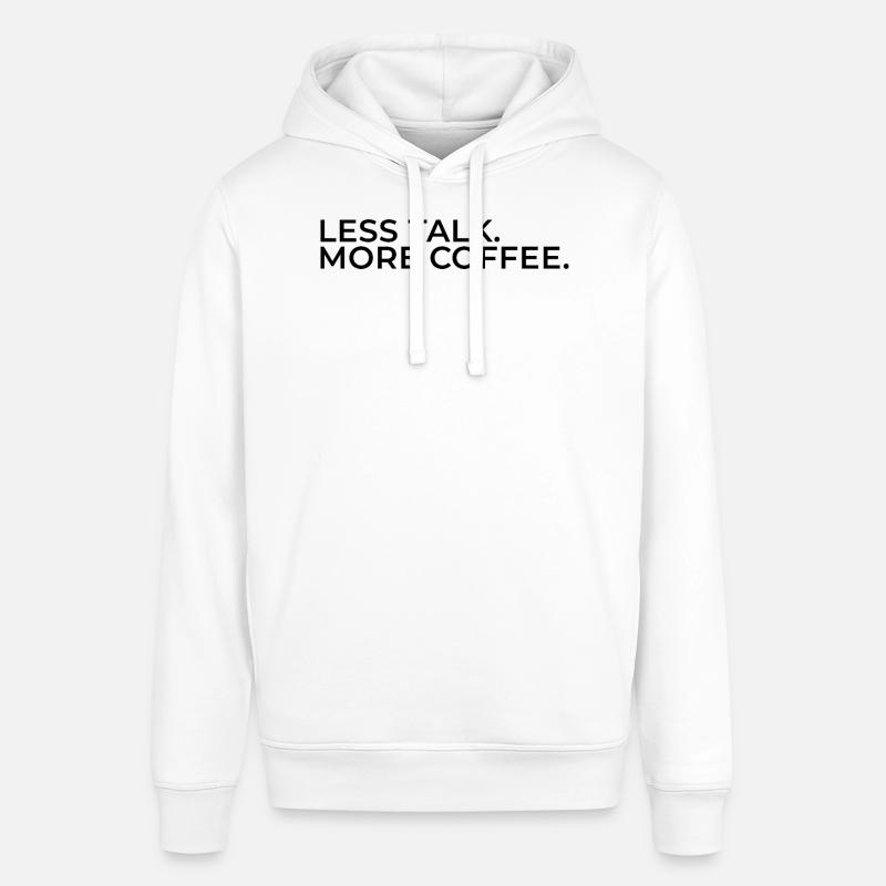 Moins de paroles. Plus de café. - Sweat à capuche SOUNDER Stanley/Stella Unisexe - blanc