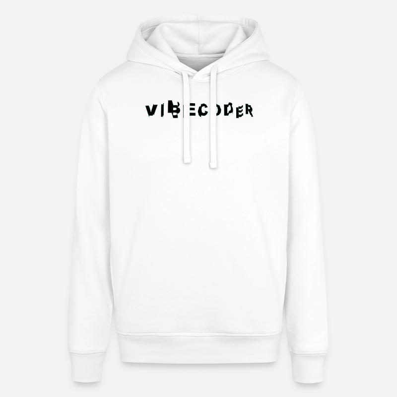 VibeCoder Glitch Neon - Sweat à capuche SOUNDER Stanley/Stella Unisexe - blanc