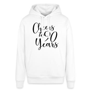 Prost auf 90 Jahre 90. Geburtstag - Stanley/Stella Unisex Hoodie SOUNDER - Weiß - Vorne - Alina (178cm) & Michal (187cm)