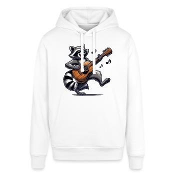 Raccoon Guitare Musique - Sweat à capuche SOUNDER Stanley/Stella Unisexe - blanc - Devant - Alina (178cm) & Michal (187cm)