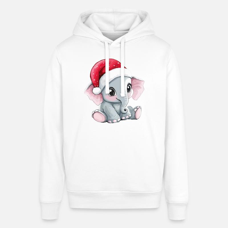 éléphant Noël mignon Noël mignon - Sweat à capuche SOUNDER Stanley/Stella Unisexe - blanc
