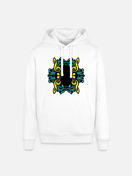 Music notes symbol clef - Stanley/Stella SOUNDER Unisex Hoodie - white