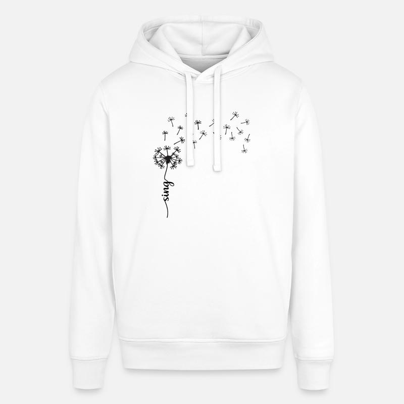 Conception de Sing Dandelion - Sweat à capuche SOUNDER Stanley/Stella Unisexe - blanc