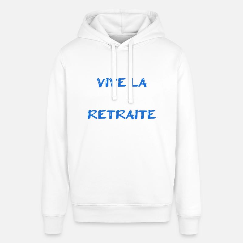 RETRAITE. RETRAITE. RETRAITEE. RETRAITE - Sweat à capuche SOUNDER Stanley/Stella Unisexe - blanc