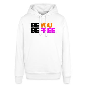 Typo Be You Be Free Diversity 3C - Stanley/Stella Unisex Hoodie SOUNDER - Weiß - Vorne - Alina (178cm) & Michal (187cm)