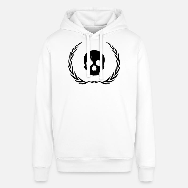 Couronne de crâne de squelette - Sweat à capuche SOUNDER Stanley/Stella Unisexe - blanc