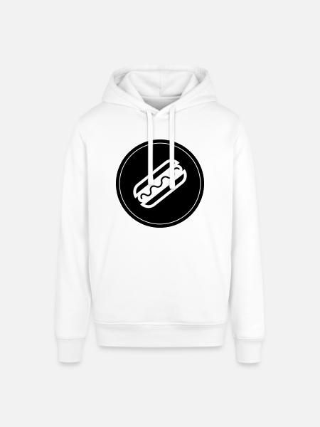 Hotdog Foodie Symbol - Stanley/Stella SOUNDER unisex hoodie - hvid