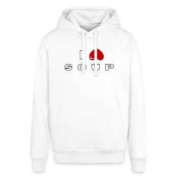 Ich hasse Suppe - Stanley/Stella Unisex Hoodie SOUNDER - Weiß - Vorne - Alina (178cm) & Michal (187cm)