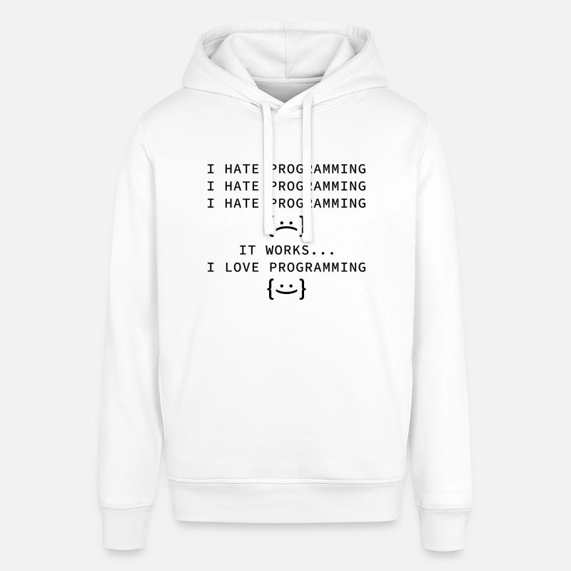 Je déteste la programmation - Sweat à capuche SOUNDER Stanley/Stella Unisexe - blanc