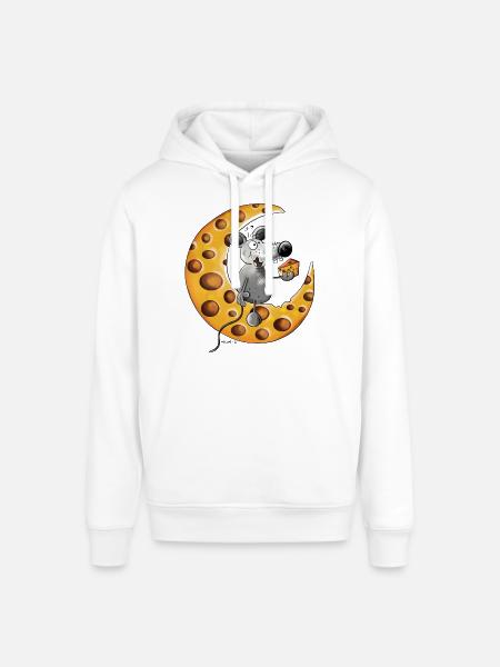 The Mouse Love Cheese - Stanley/Stella SOUNDER Unisex Hoodie - white