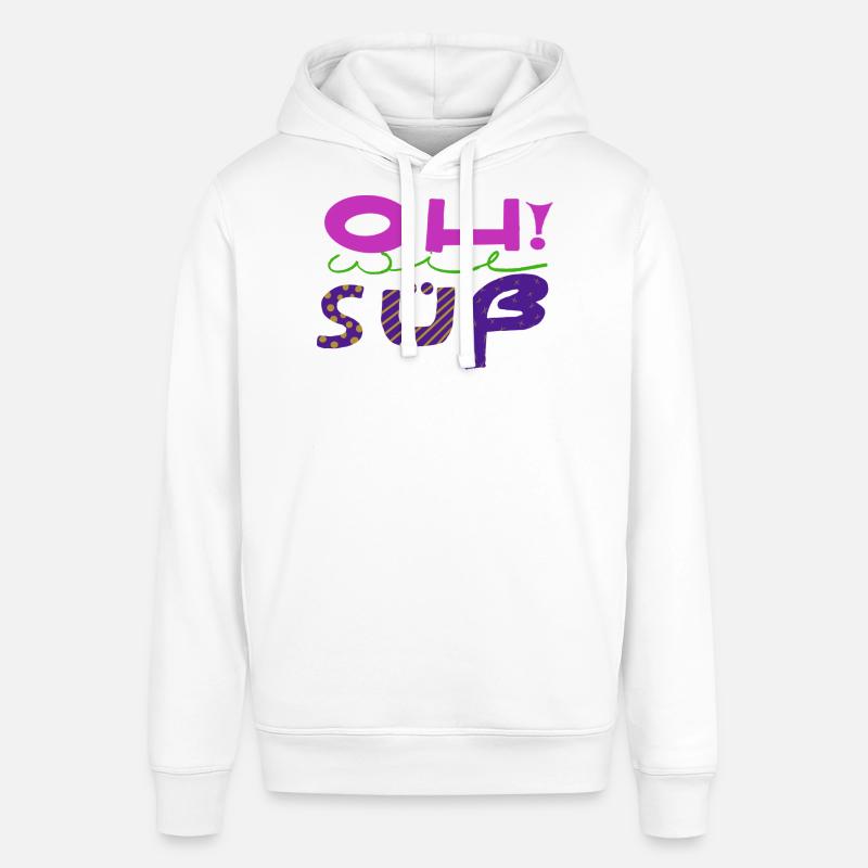 Art amusant expressif et écrit à la main - Sweat à capuche SOUNDER Stanley/Stella Unisexe - blanc