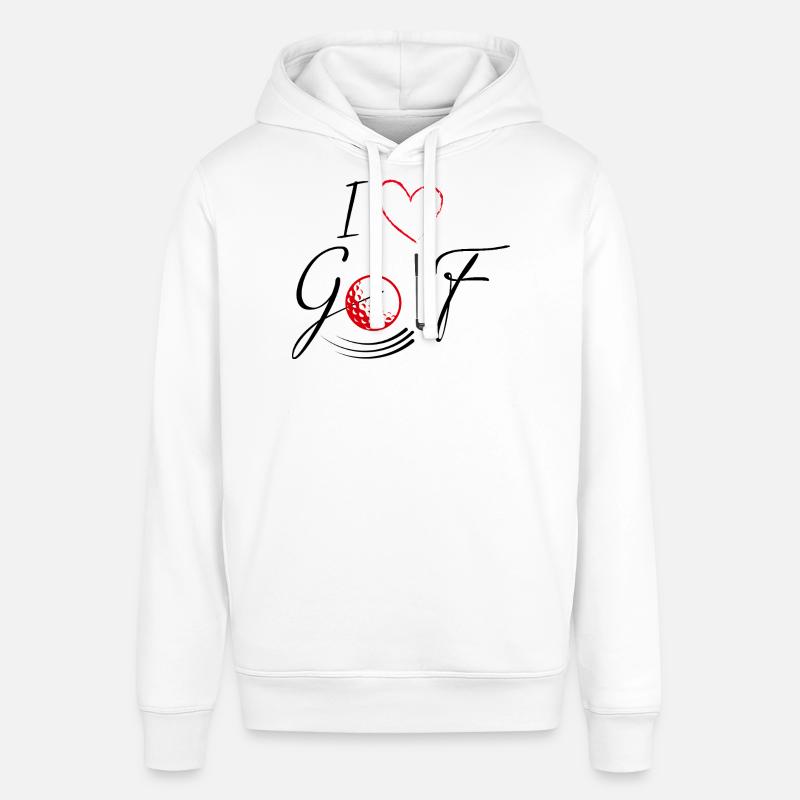 J’aime le golf - noir - Sweat à capuche SOUNDER Stanley/Stella Unisexe - blanc