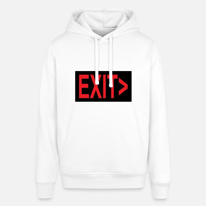 Exit / Exit / Emergency Exit - Stanley/Stella SOUNDER Unisex Hoodie - white