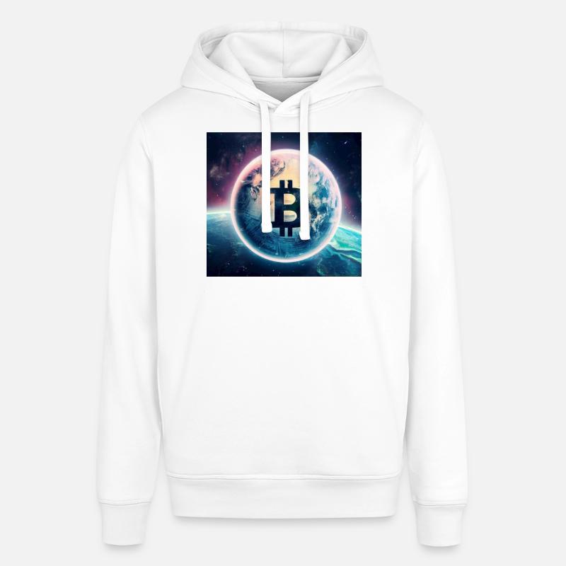 Bitcoin découvre l’espace - Sweat à capuche SOUNDER Stanley/Stella Unisexe - blanc