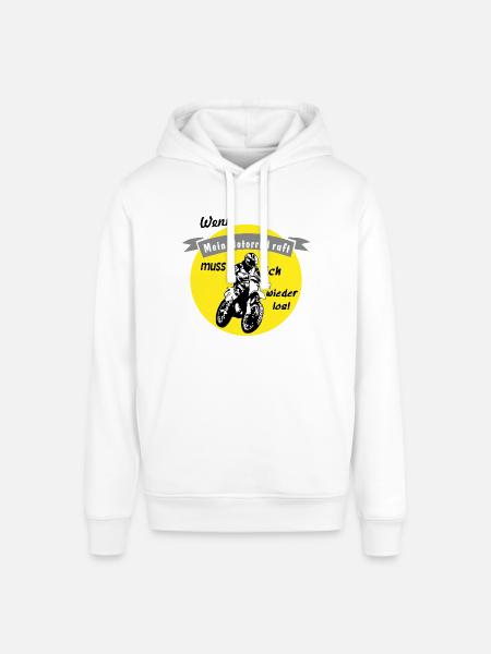 mein motorrad ruft - Stanley/Stella Unisex Hoodie SOUNDER - Weiß