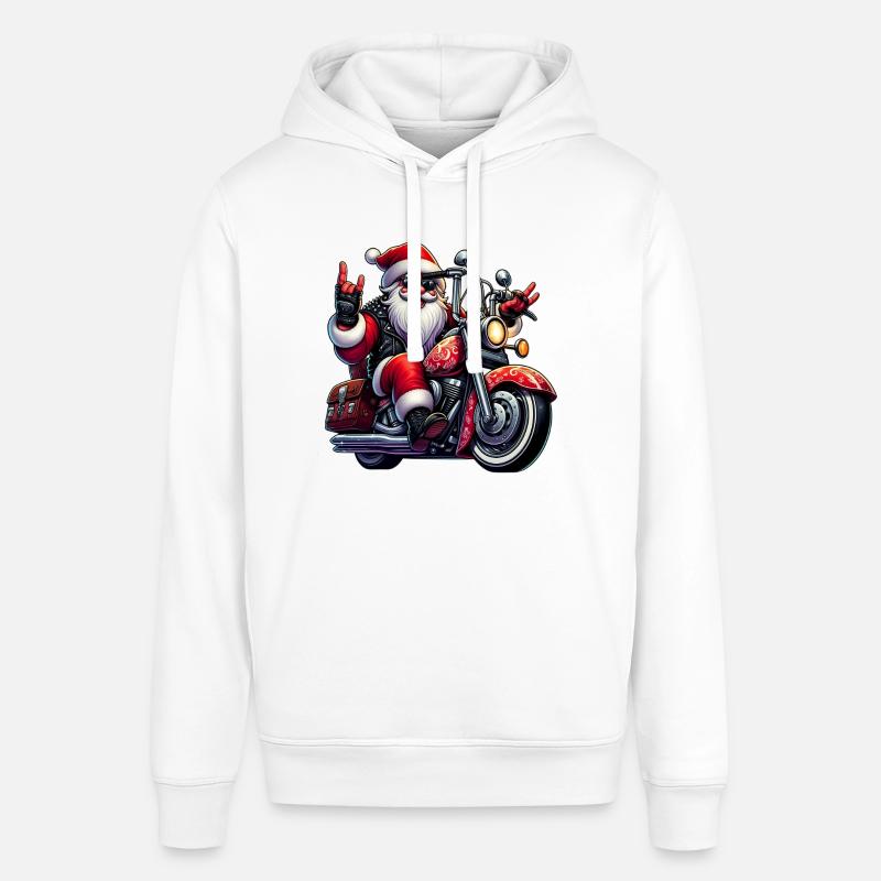 santa moto 3 - Sweat à capuche SOUNDER Stanley/Stella Unisexe - blanc