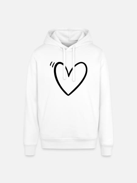 Herz Liebe Beziehung - Stanley/Stella Unisex Hoodie SOUNDER - Weiß