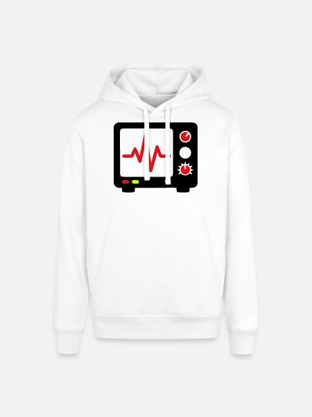 ECG Monitor Heartbeat Medicine - Stanley/Stella SOUNDER Unisex Hoodie - white