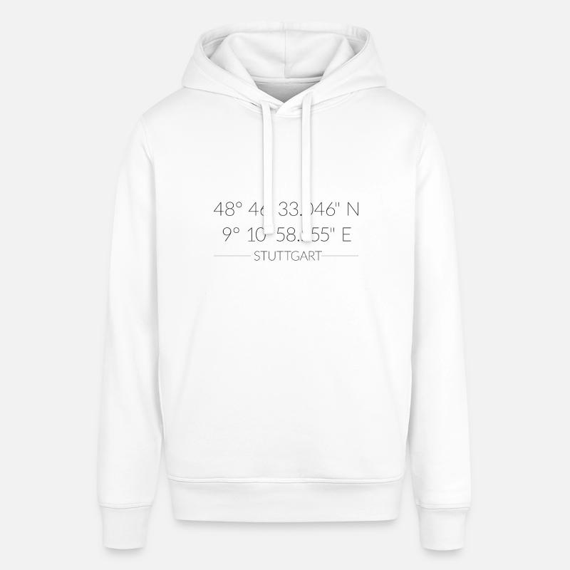 Coordonnées de Stuttgart - Sweat à capuche SOUNDER Stanley/Stella Unisexe - blanc