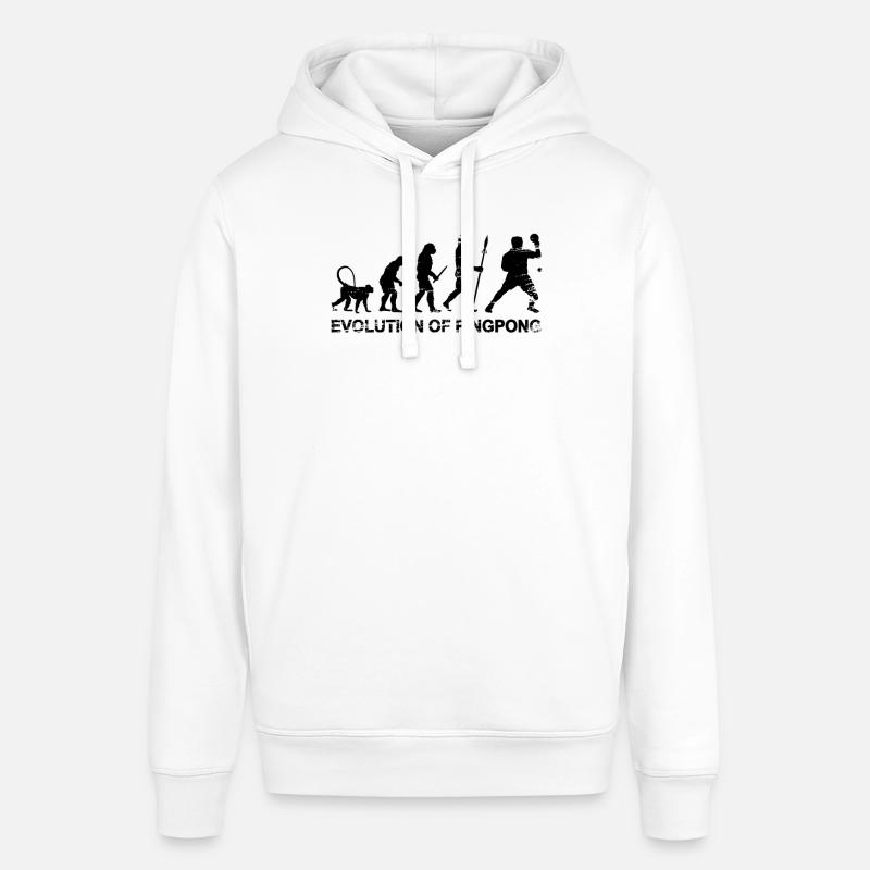 Évolution du pingpong - Sweat à capuche SOUNDER Stanley/Stella Unisexe - blanc