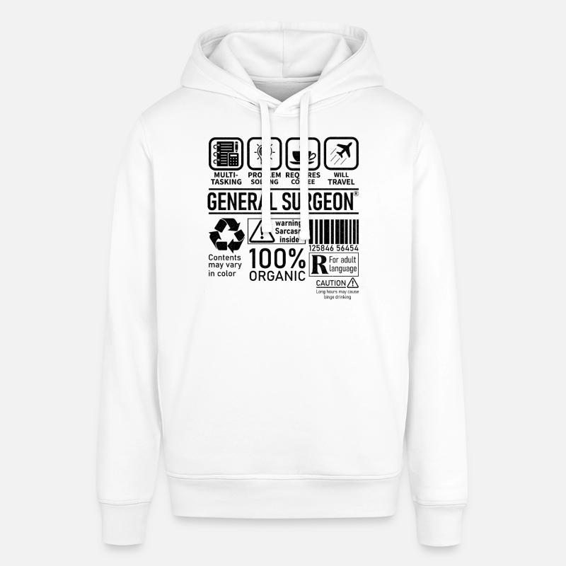 General Surgeon multi tasking problem solving - Stanley/Stella SOUNDER Unisex Hoodie - white