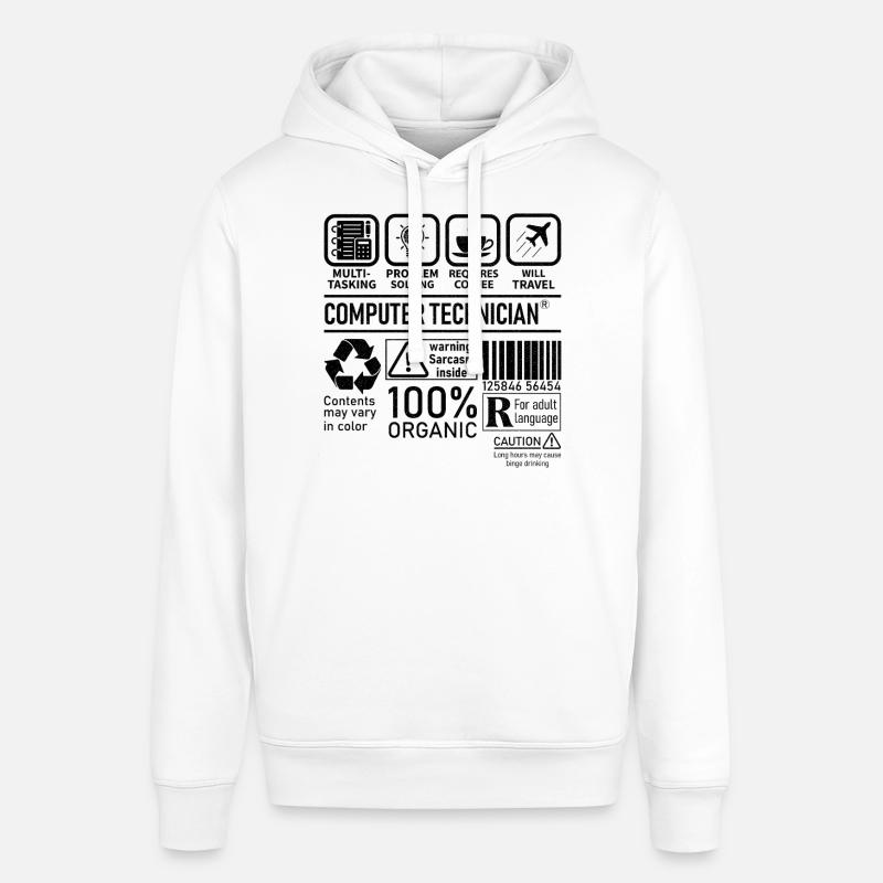 Computer Technician multi tasking problem solving - Stanley/Stella SOUNDER Unisex Hoodie - white
