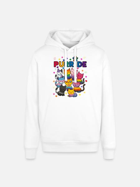 Purride LGBT Cats - Stanley/Stella SOUNDER Unisex Hoodie - white