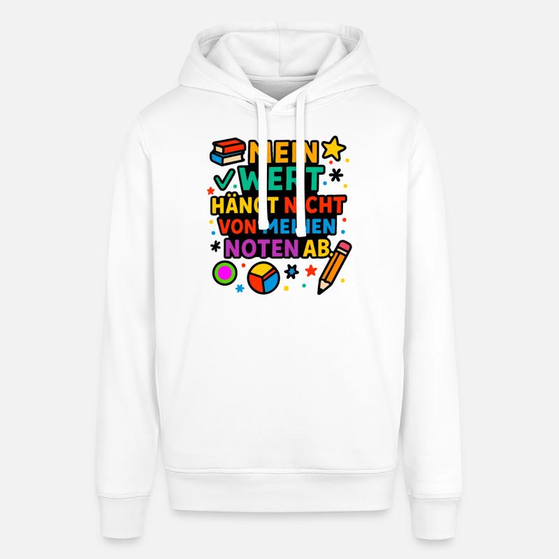 Ma valeur compte, pas mes notes - Sweat à capuche SOUNDER Stanley/Stella Unisexe - blanc