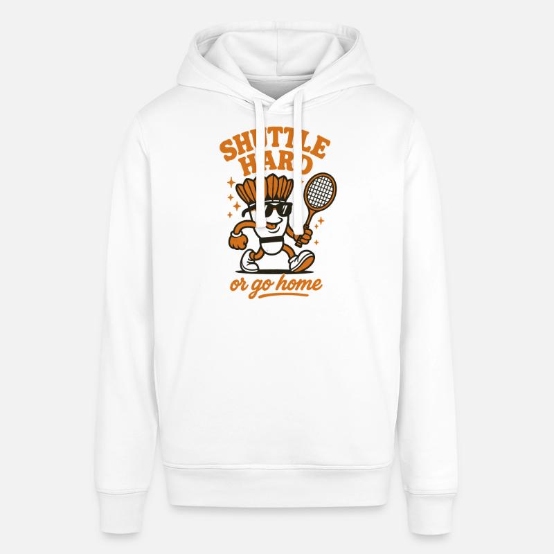 Navette Difficile | Motivation du badminton - Sweat à capuche SOUNDER Stanley/Stella Unisexe - blanc