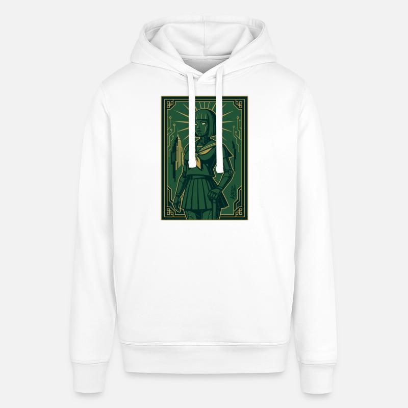 Cyber Deco Android Green Sentinel - Sweat à capuche SOUNDER Stanley/Stella Unisexe - blanc