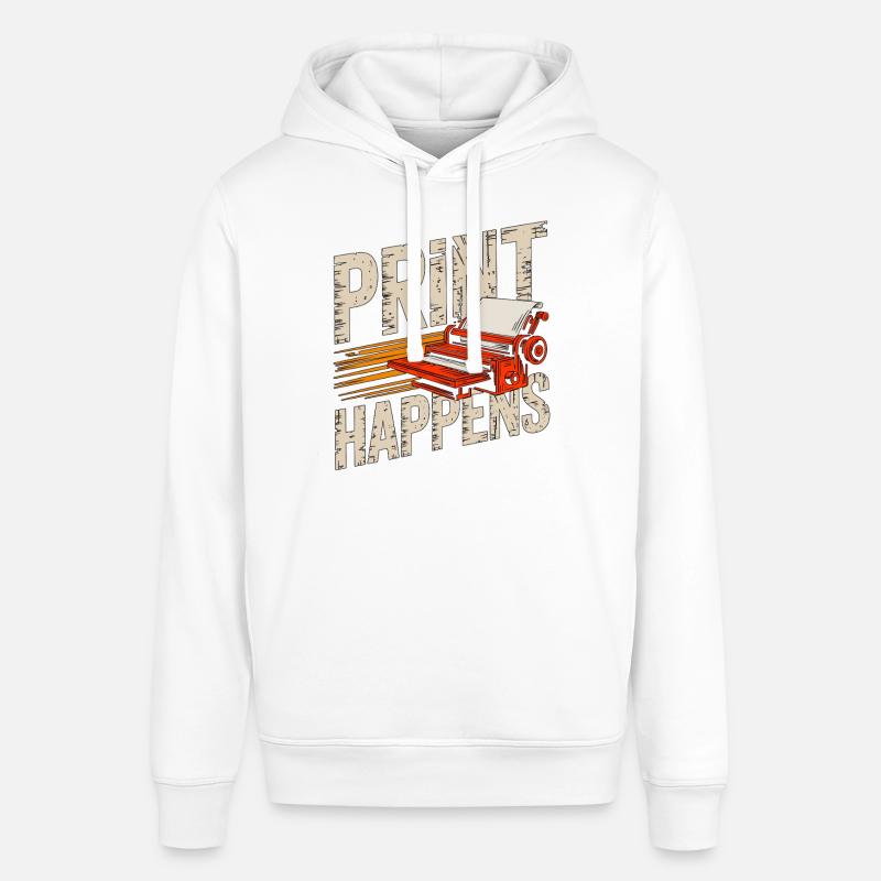Designer d’impression Print Happens Designer créatif - Sweat à capuche SOUNDER Stanley/Stella Unisexe - blanc