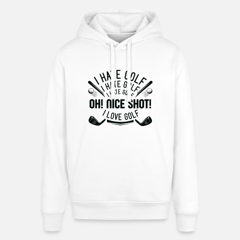 I Hate Golf - Stanley/Stella SOUNDER Unisex Hoodie - white