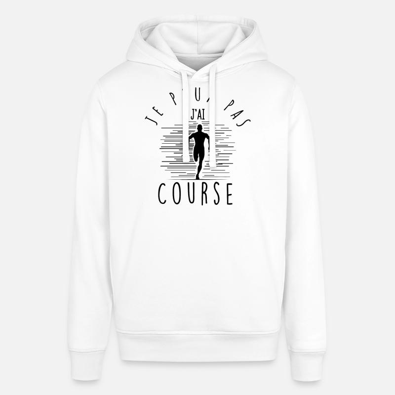 Je peux pas, j'ai course. - Sweat à capuche SOUNDER Stanley/Stella Unisexe - blanc