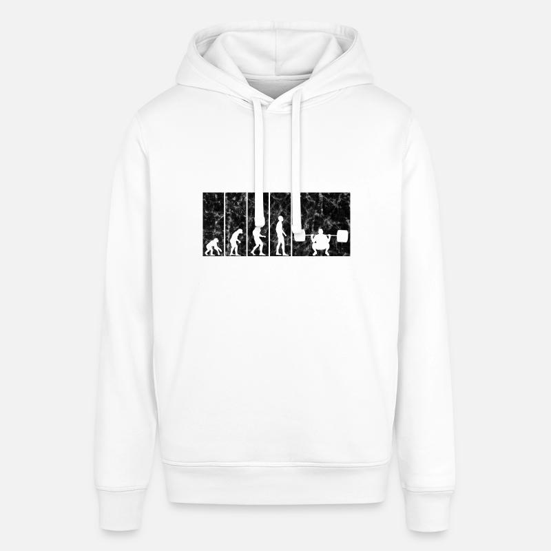 Musculation Bodybuilder GYM Evolution Rétro - Sweat à capuche SOUNDER Stanley/Stella Unisexe - blanc