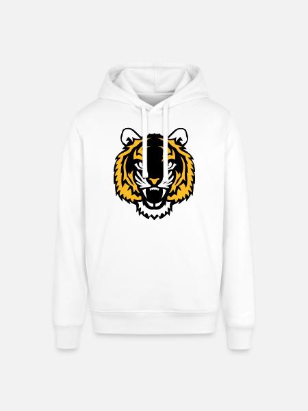 tiger wild animal 28012 - Stanley/Stella SOUNDER Unisex Hoodie - white