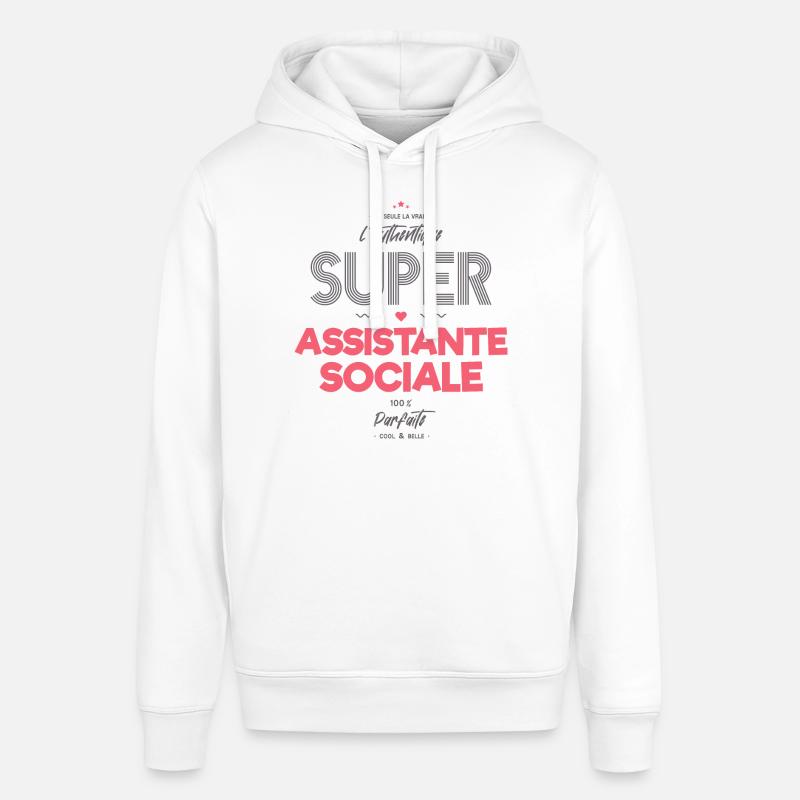 L authentique super assistante sociale - Sweat à capuche SOUNDER Stanley/Stella Unisexe - blanc