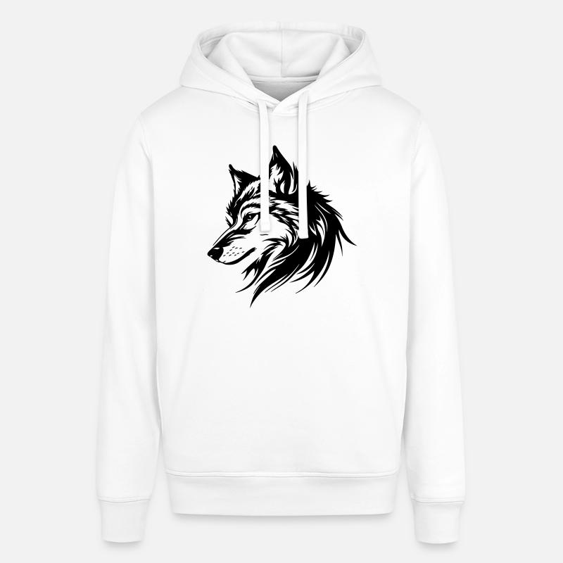 Silhouette de loup - Sweat à capuche SOUNDER Stanley/Stella Unisexe - blanc