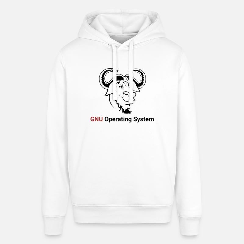 Système d'exploitation GNU - Sweat à capuche SOUNDER Stanley/Stella Unisexe - blanc