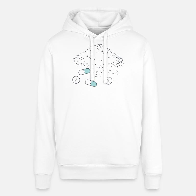 Complément alimentaire Pilules Poudre Comprimés - Sweat à capuche SOUNDER Stanley/Stella Unisexe - blanc