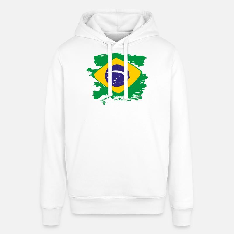Drapeau du Brésil - Sweat à capuche SOUNDER Stanley/Stella Unisexe - blanc