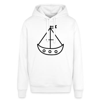 Piratenschiff - Stanley/Stella Unisex Hoodie SOUNDER - Weiß - Vorne - Alina (178cm) & Michal (187cm)