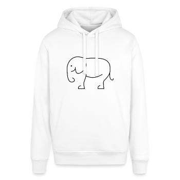 Elefant - Stanley/Stella Unisex Hoodie SOUNDER - Weiß - Vorne - Alina (178cm) & Michal (187cm)