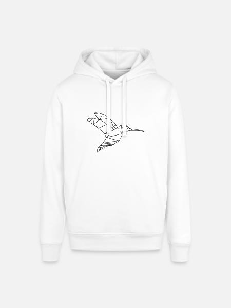 Hummingbird geometric - Stanley/Stella SOUNDER Unisex Hoodie - white