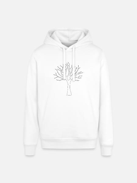 Tree in lines - Stanley/Stella SOUNDER Unisex Hoodie - white