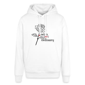 Rose extraordinary schwarz Flock - Stanley/Stella Unisex Hoodie SOUNDER - Weiß - Vorne - Alina (178cm) & Michal (187cm)