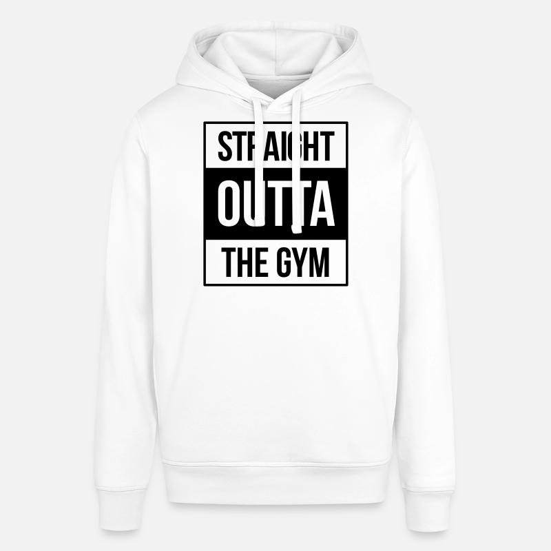 straight outta the gym - Sudadera unisex Stanley/Stella SOUNDER - blanco