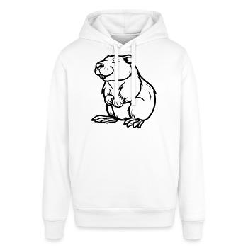 Hamster Comic Animal - Stanley/Stella SOUNDER Unisex Hoodie - white - Front - Alina (178cm) & Michal (187cm)