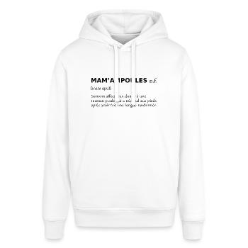 Mam'ampoules définition (maman poule et rando) Noi - Sweat à capuche SOUNDER Stanley/Stella Unisexe - blanc - Devant - Alina (178cm) & Michal (187cm)